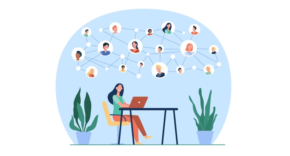 Ilustrasi networking online dan offline
Gambar: eventible.com Ilustrasi networking online dan offline
Gambar: eventible.com