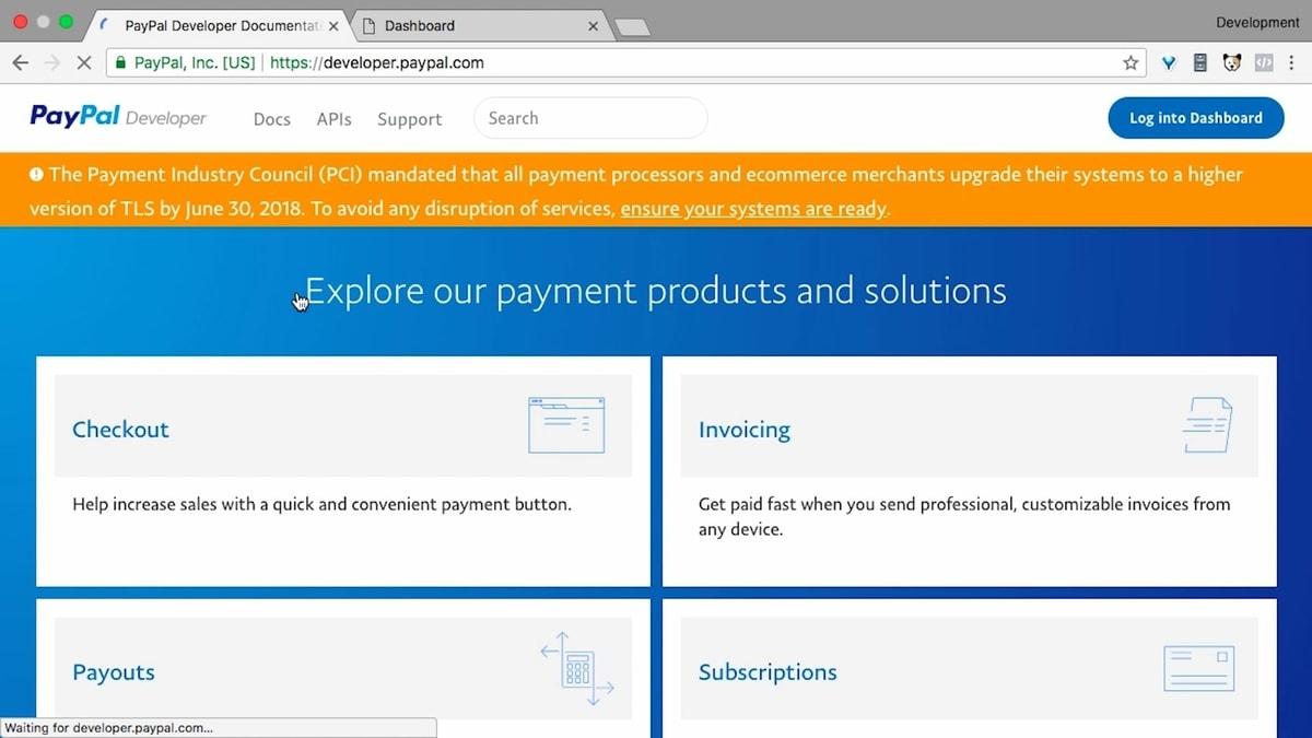 Login ke halaman Developer PayPal Login ke halaman Developer PayPal