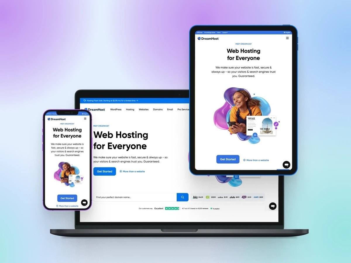Contoh mobile friendly website
Gambar: dreamhost.com Contoh mobile friendly website
Gambar: dreamhost.com