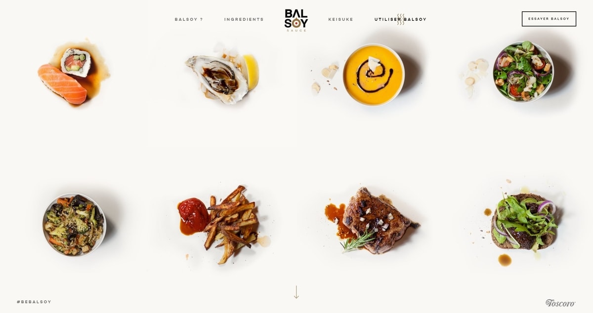 Penggunaan elemen visual dalam website
Gambar: Balsoy