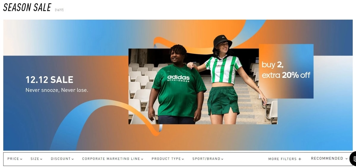 Contoh hero section di Adidas.co.id
Gambar: Adidas