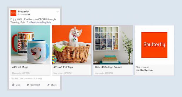 Iklan multi produk dari Shutterfly Iklan multi produk dari Shutterfly