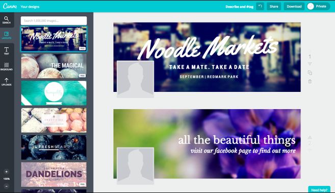 Contoh template banner Facebook Contoh template banner Facebook